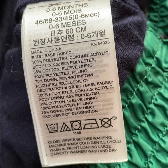 EUC Gap dinosaur hooded packable down puffer coat - Picture 7 of 8